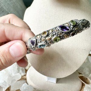 Samuel Behnam BJC Sterling and 18K Multi Gemstone Bracelet + Ring